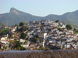 výhled na čtvrť Santa Tereza a Corcovado